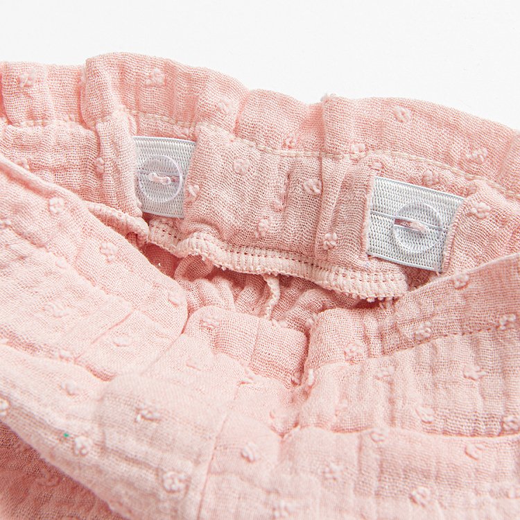Παντελόνι ροζ με λάστιχο στη μέση και φιόγκο