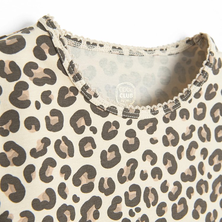 Μπλούζα μακρυμάνικη με στάμπα animal print