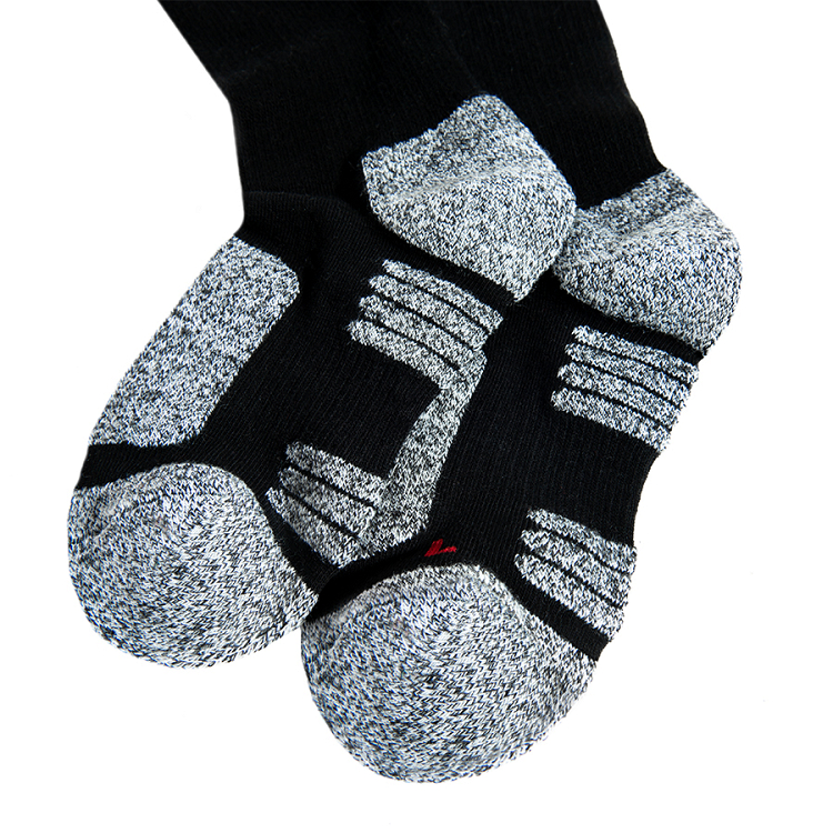 Κάλτσες μαύρες με γκρι λεπτομέρειες