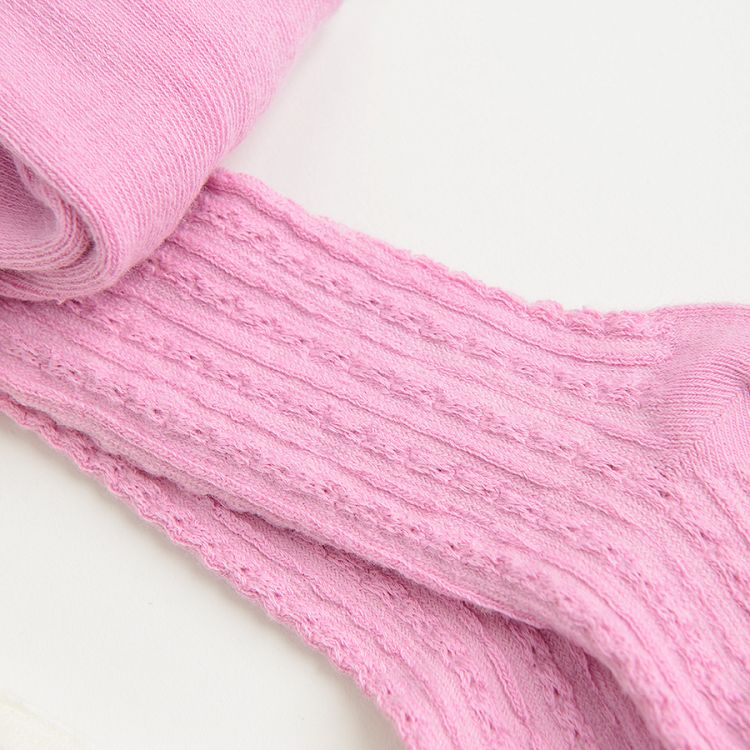 White, pink, grey tights- 3 pack
