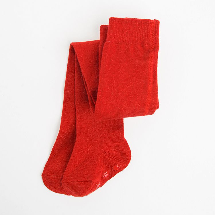 Red sparkly tights