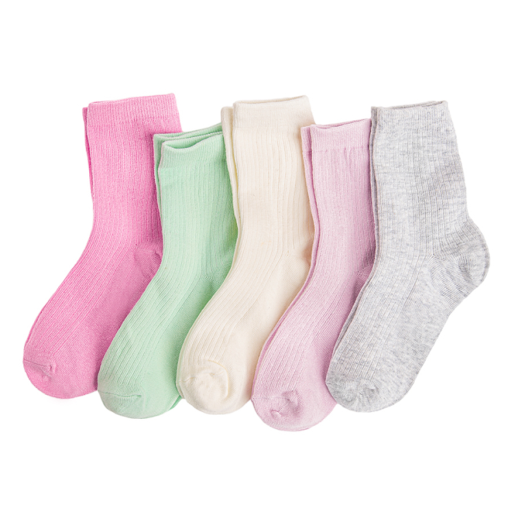 Pastel color socks- 5 pack