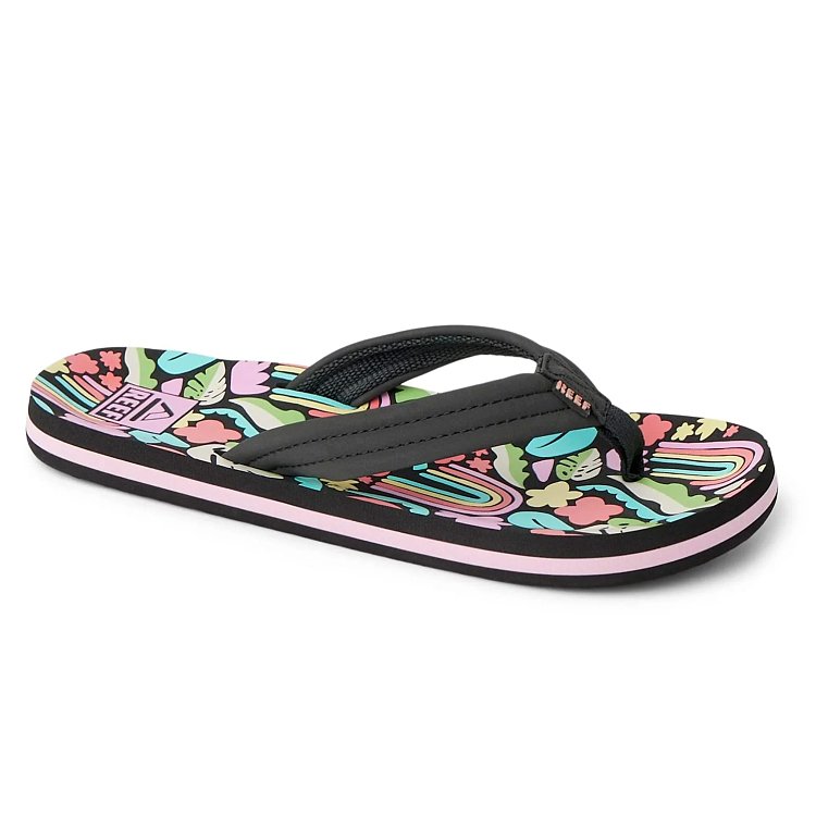Reef Kids Flip Flops Ahi Tropical Rainbow