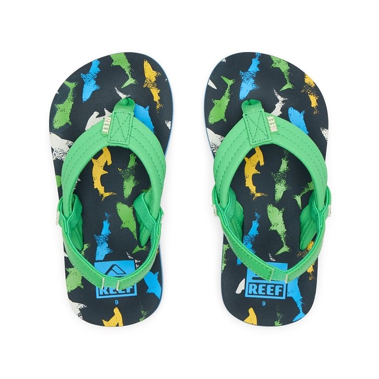 Reef Little Ahi Flip Flops Multi Shark