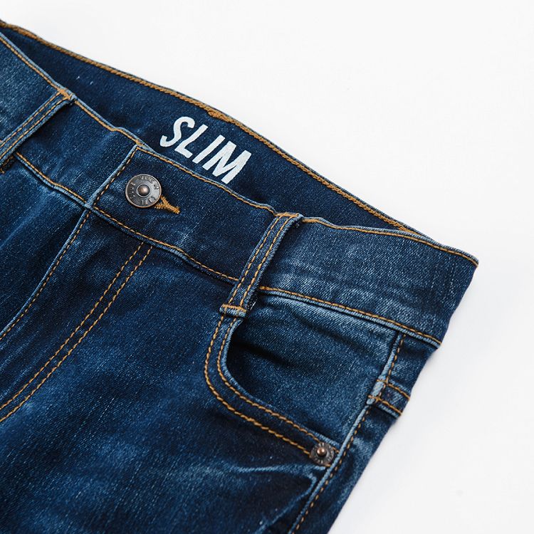Denim slim capri pants