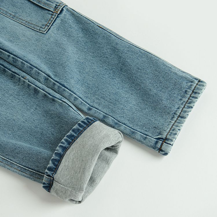 Denim cargo trousers