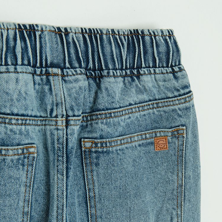 Denim cargo trousers