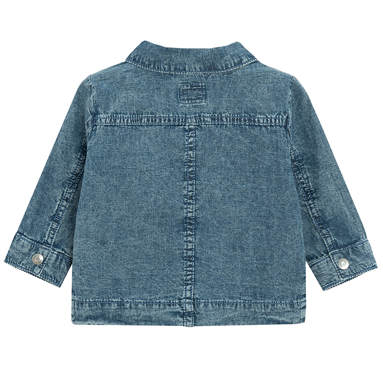 Blue button down jacket
