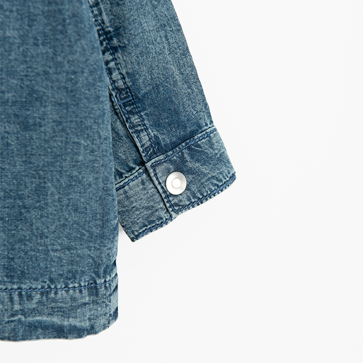 Blue button down jacket