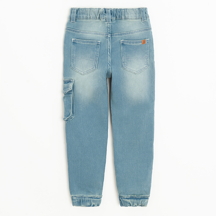 Denim pants with cord