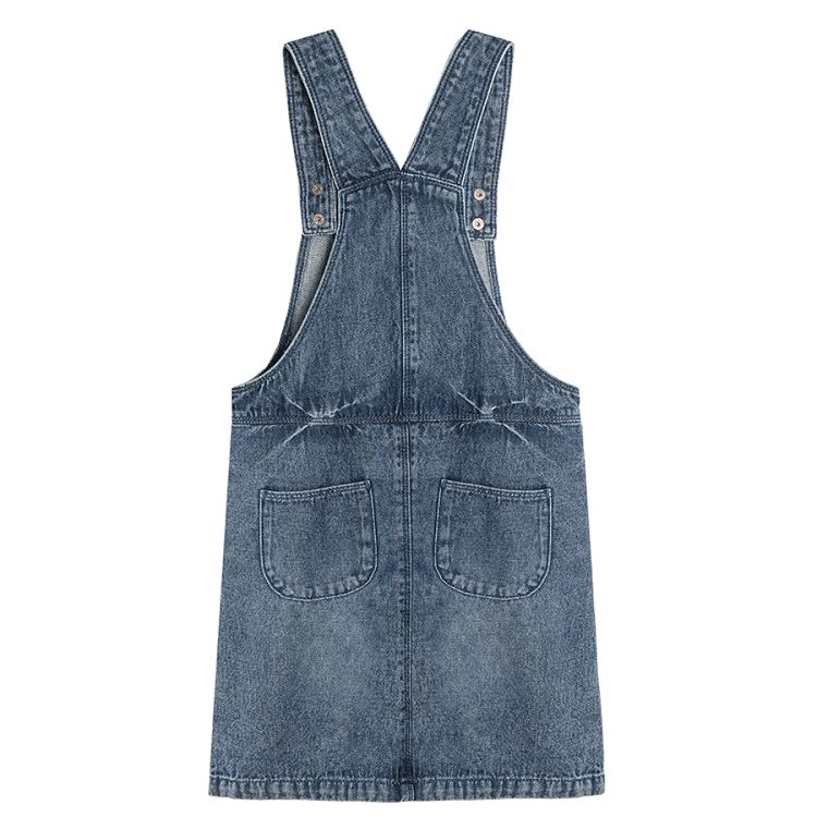 Dark denim dungaree skirt | Coolclub