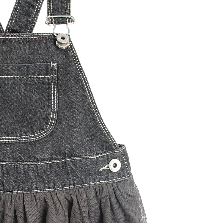 Graphite dungaree skirt