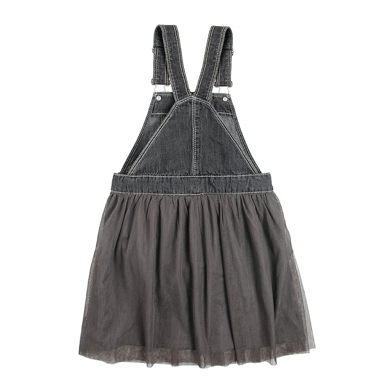 Graphite dungaree skirt