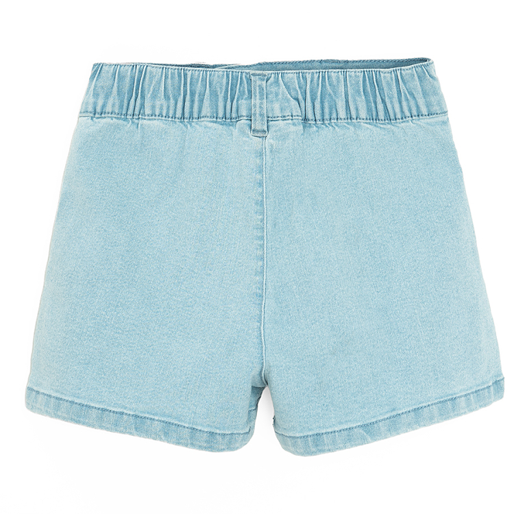 Light blue denim shorts