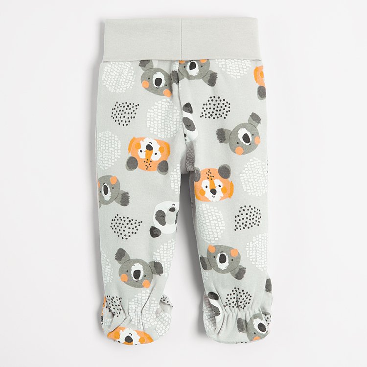 Footed leggings with wild animals print- 2 pack