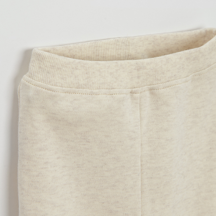Brown long sleeve bear bodysuit and white footed leggings- 2 pack