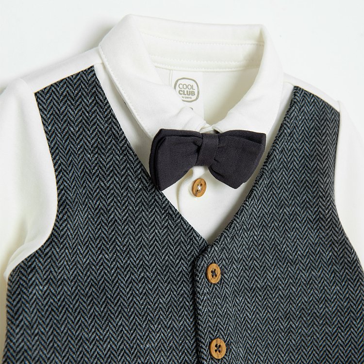 Grey overall look like suit