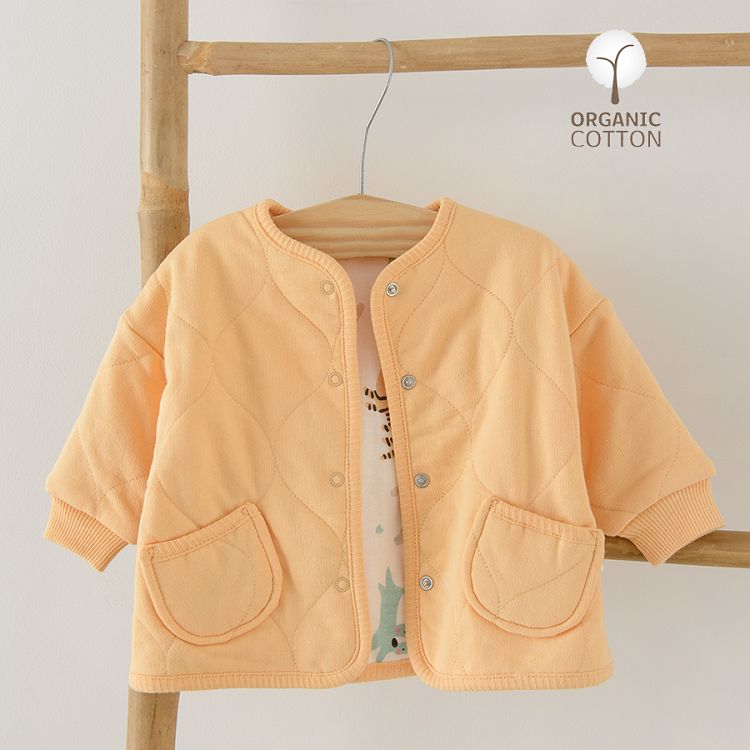Yellow cardigan with buttons