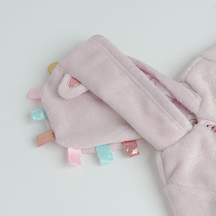 Pink hooded zip through overall