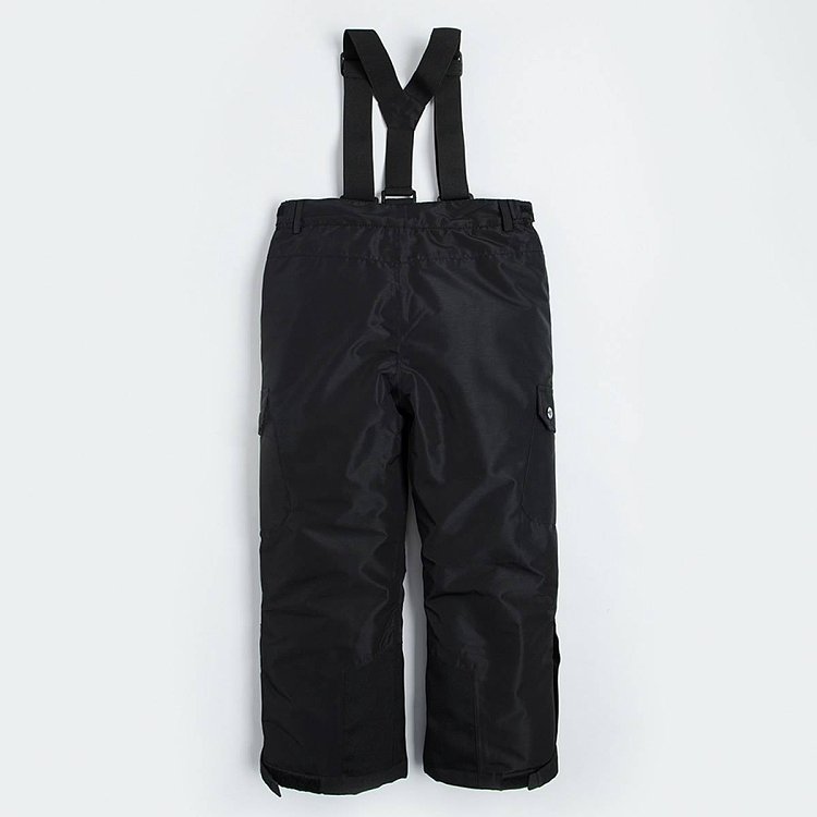Black ski trousers