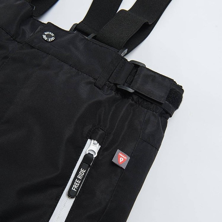 Black ski trousers