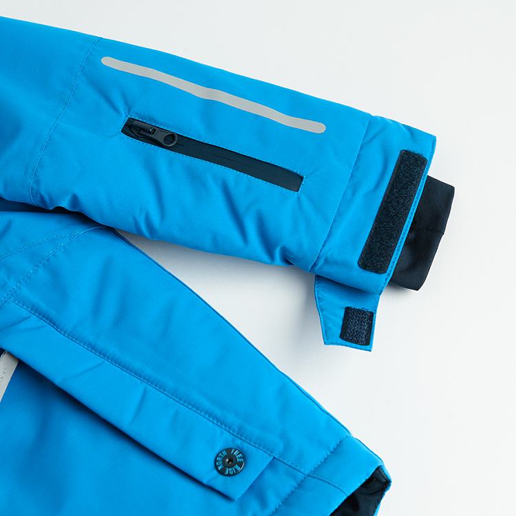 Light blue hooded zip through jacket