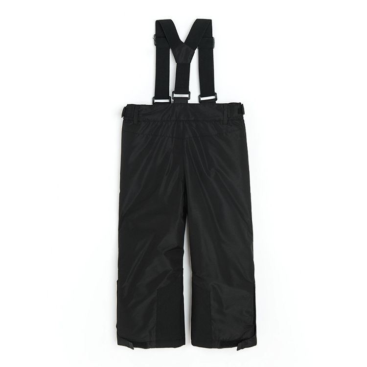 Black ski trousers