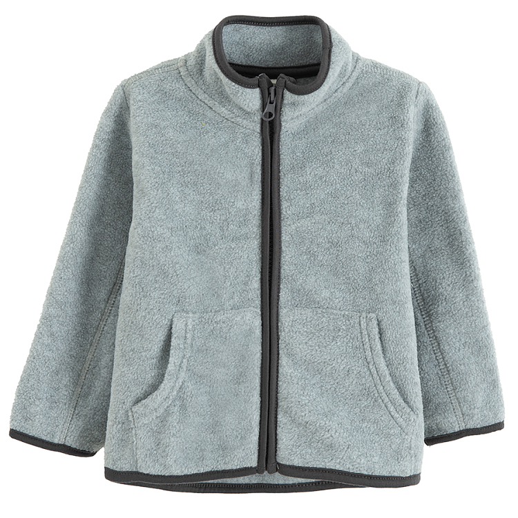 Hooded vest and grey zip through sweatshirt set- 2 pieces