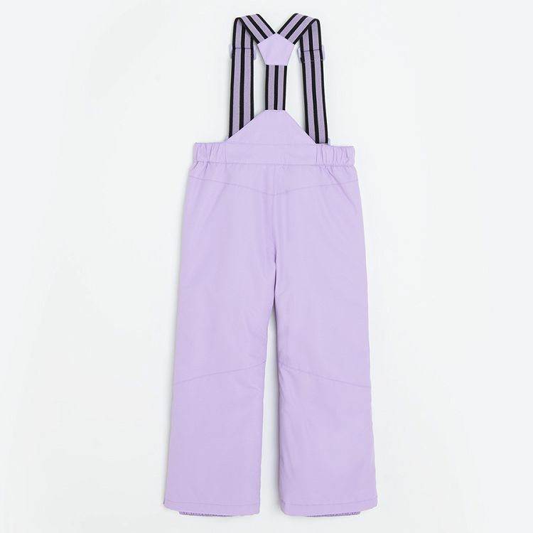 Purple ski trousers