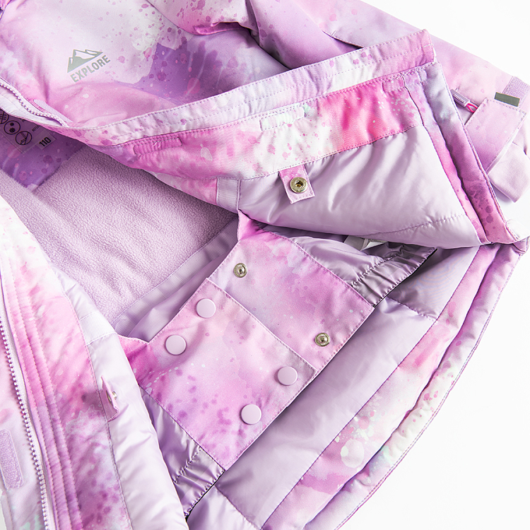 Μπουφάν με εφέ tie dye με κουκούλα