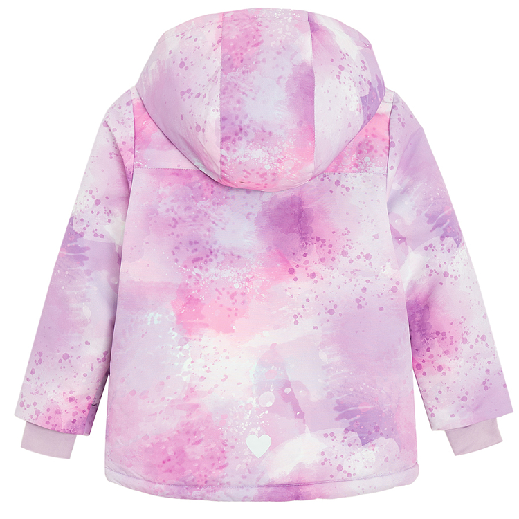 Μπουφάν με εφέ tie dye με κουκούλα