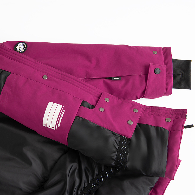 Μπουφάν μωβ με κουκούλα