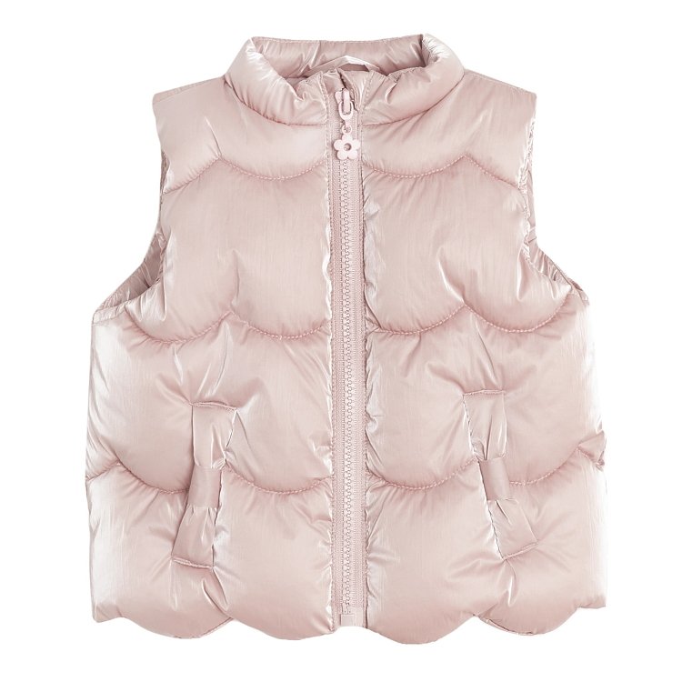 Μπουφάν 2 τμχ ζακέτα fleece λευκή με στάμπα κεράσια και αμάνικο μπουφάν ροζ