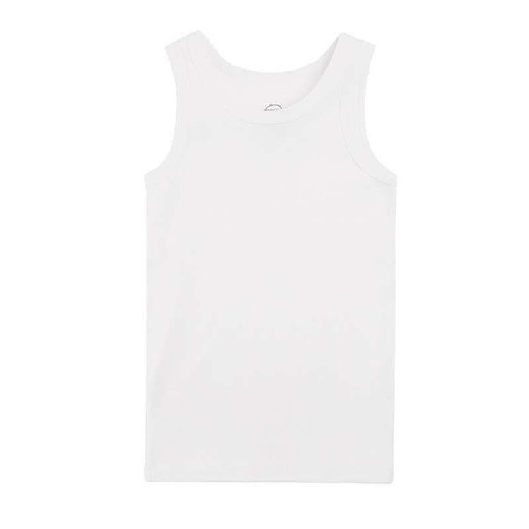 Organic cotton underwear vests with wide straps 5-pack