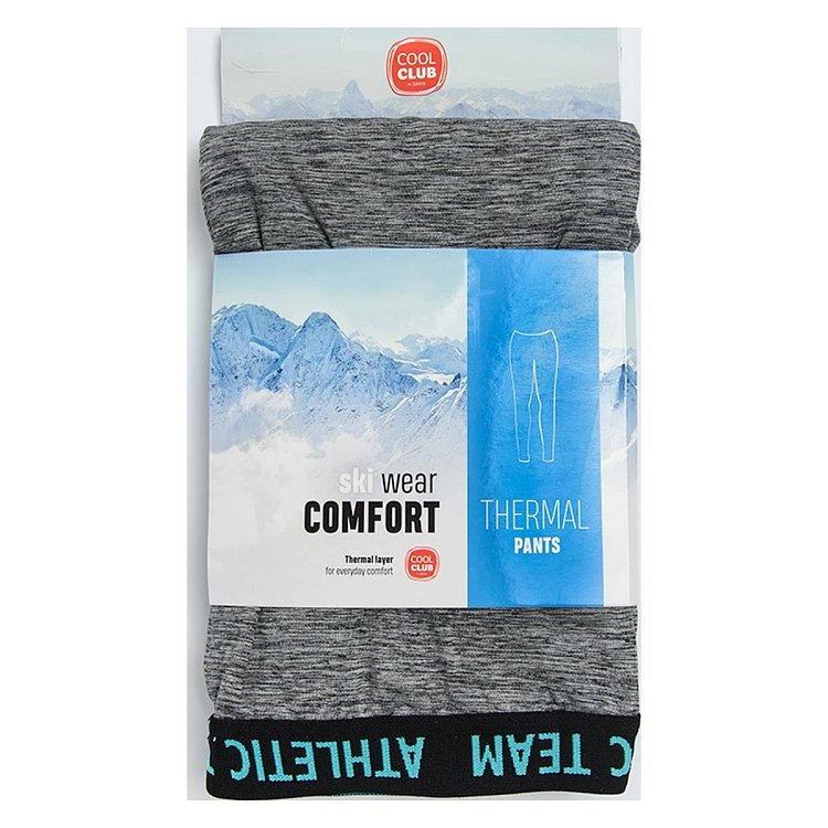 Grey melange ski thermal