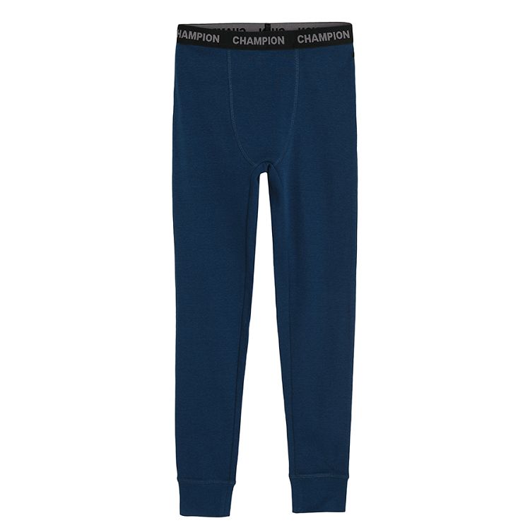Black and blue thermal leggings- 2 pack