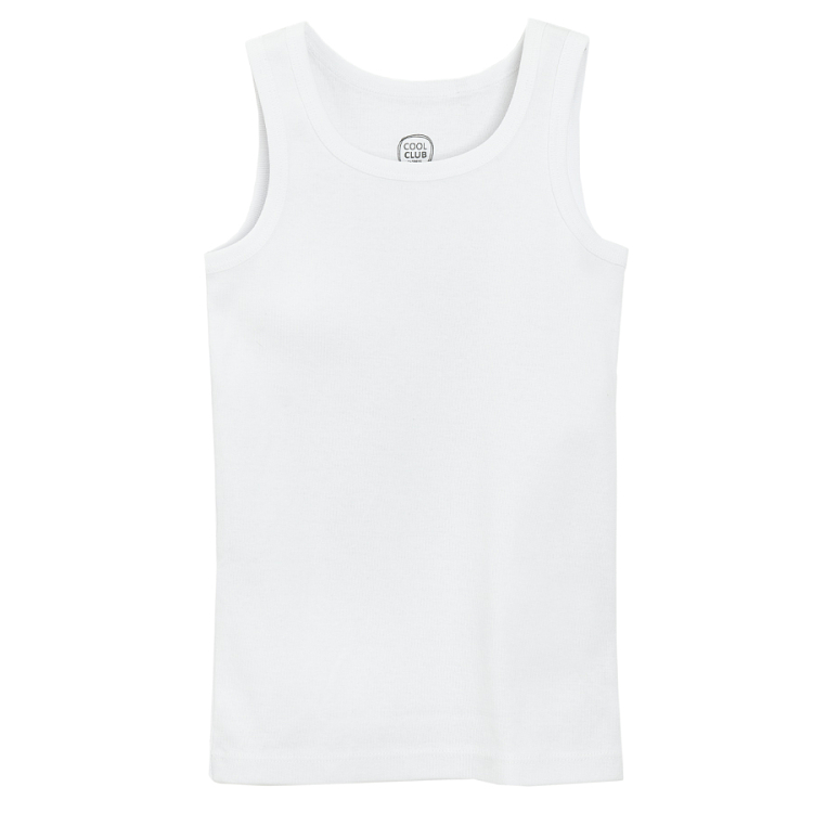 White and grey underwear vests with straps- 2 pack