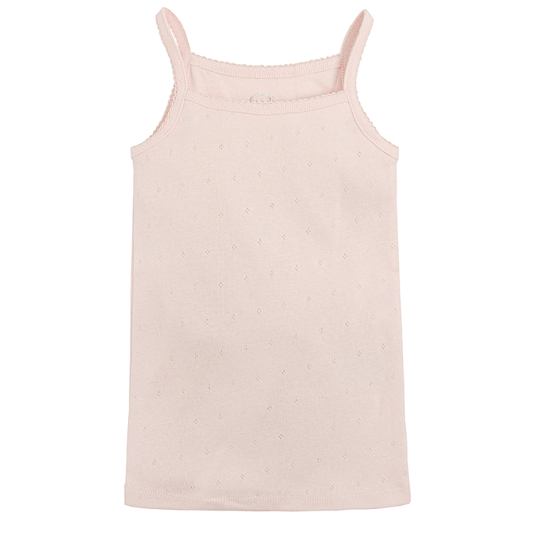 White and pink underwear vest with thin strap 3-pack | Coolclub