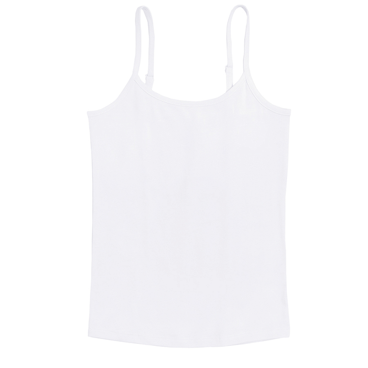 White black pink underwear vest with thin straps 3-pack