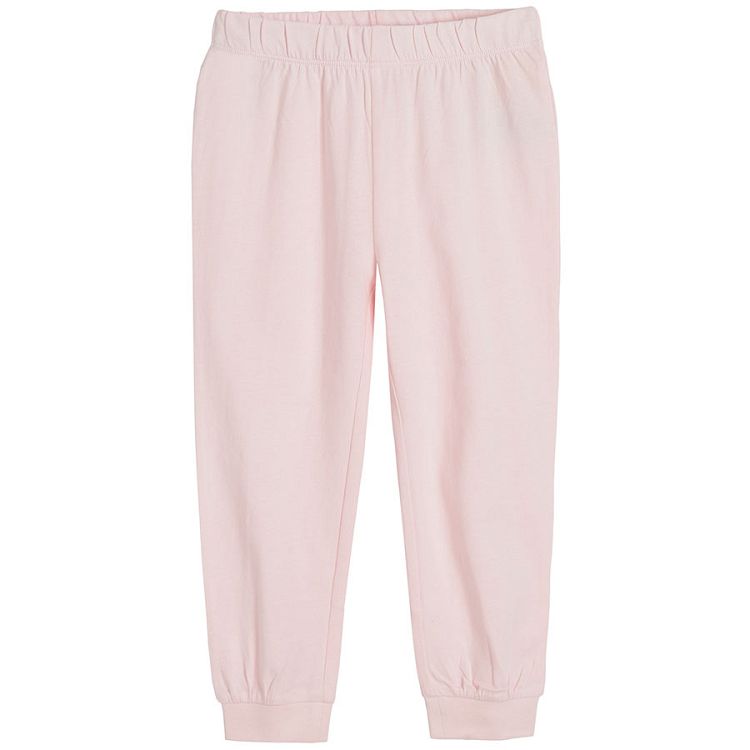 Pink long sleeve pyjamas with kittens print