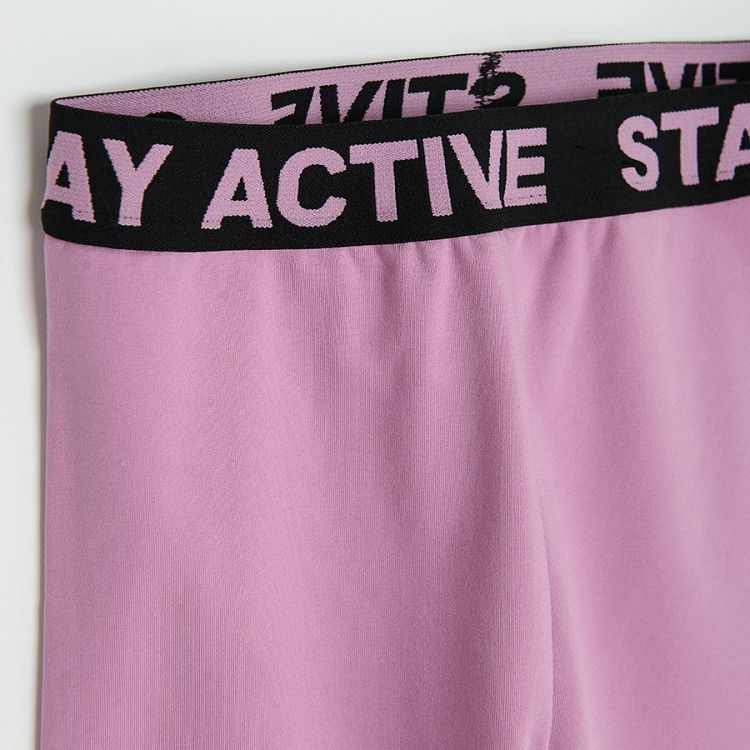 Pink ski thermal leggings