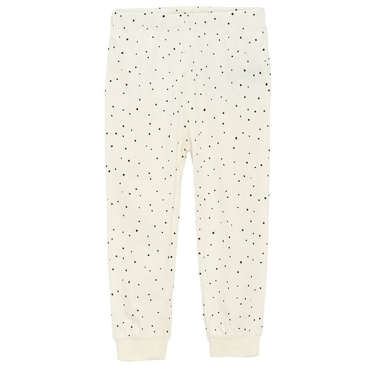 Pink short sleeve and shorts and white pokla dot short sleeve and long pants pyjamas- 2 pack
