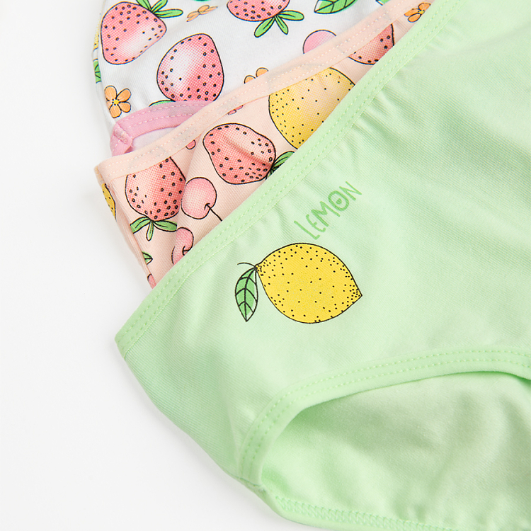 Pastel briefs with fruits print - 7 pack