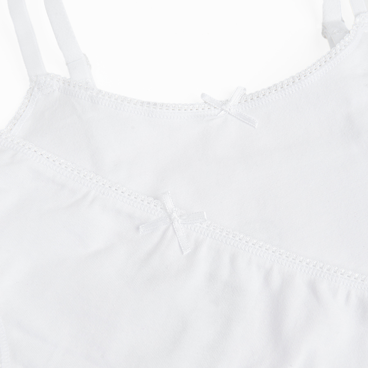 White undesrweat vest and brief- 2 pieces