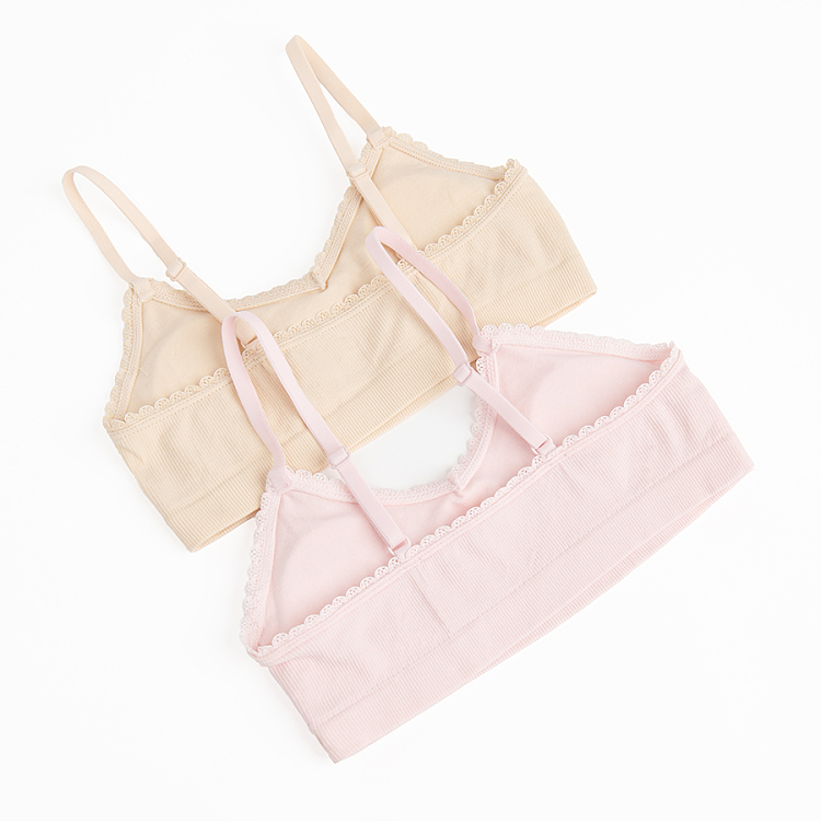 Beige and pink bras- 2 pack