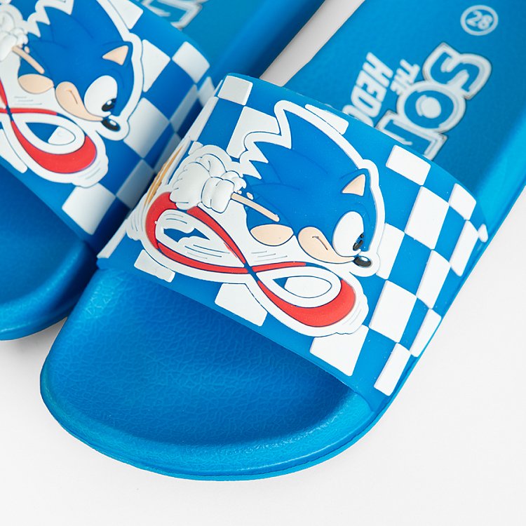 Σαγιονάρες μπλε με στάμπα SONIC