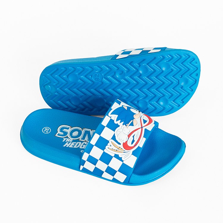 Σαγιονάρες μπλε με στάμπα SONIC