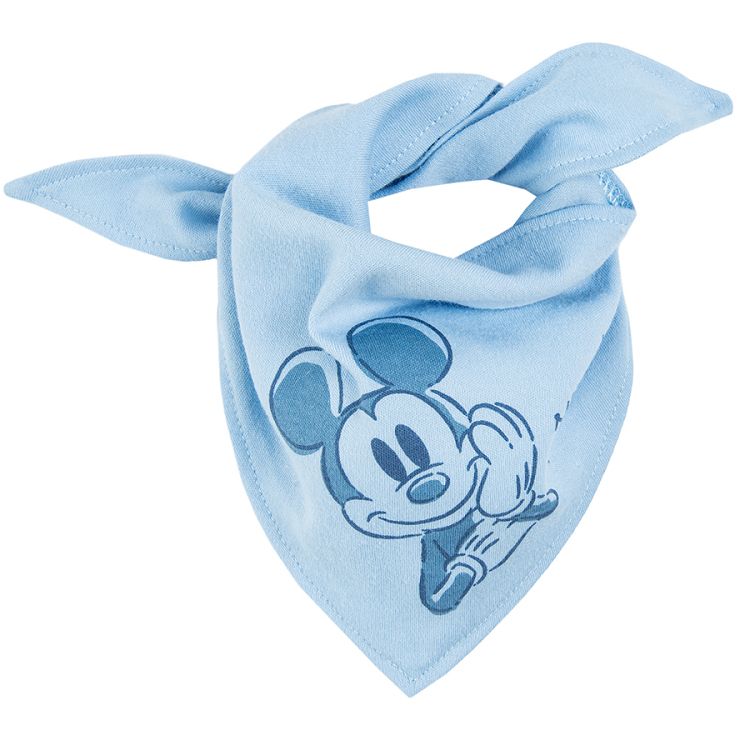 Μαντήλι 2 τμχ γαλάζιο λευκό με στάμπα Mickey Mouse