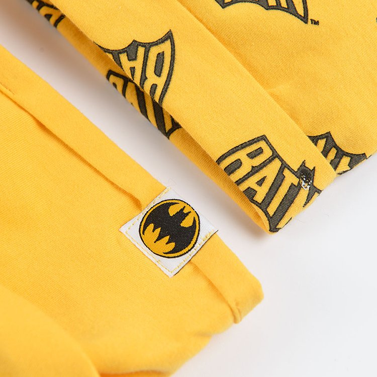 Σετ λαιμός και σκούφος κίτρινο με στάμπα Batman