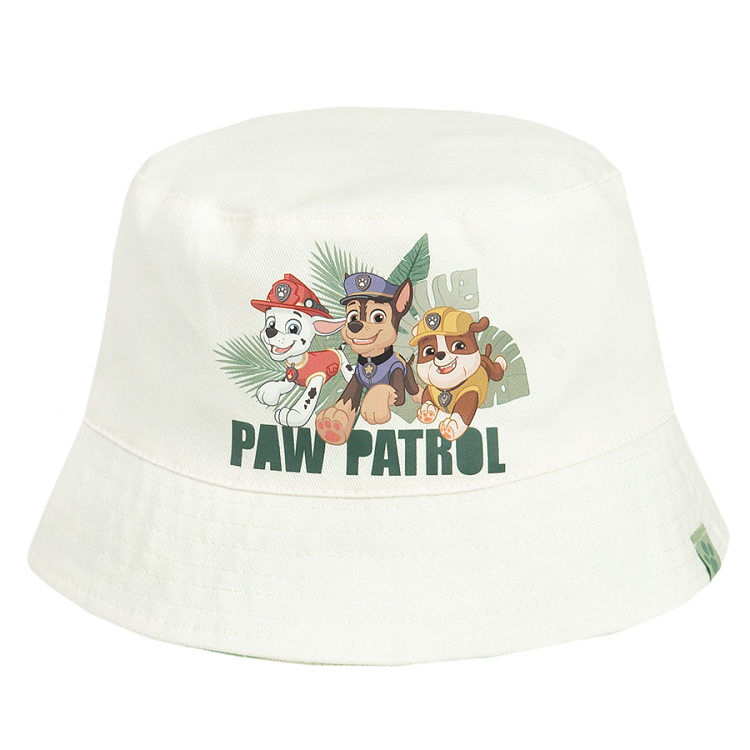 Paw Patrol ecru and beige with leaves print summer reversible print